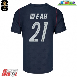 Estados Unidos Timothy Weah #21 Segunda Equipación Mundial 2026 Manga Corta